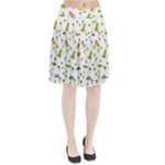 Baby Dino Seamless Pattern Pleated Skirt