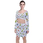 Baby Dino Seamless Pattern Top and Skirt Sets