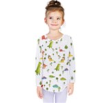 Baby Dino Seamless Pattern Kids  Long Sleeve T-Shirt