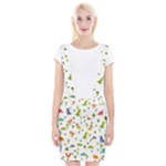 Baby Dino Seamless Pattern Braces Suspender Skirt