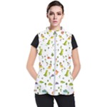 Baby Dino Seamless Pattern Women s Puffer Vest