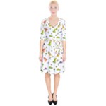 Baby Dino Seamless Pattern Wrap Up Cocktail Dress