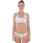 Baby Dino Seamless Pattern Cross Back Hipster Bikini Set