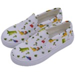 Baby Dino Seamless Pattern Kids  Canvas Slip Ons