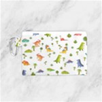 Baby Dino Seamless Pattern Canvas Cosmetic Bag (Small)