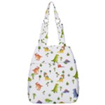 Baby Dino Seamless Pattern Center Zip Backpack