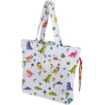 Baby Dino Seamless Pattern Drawstring Tote Bag
