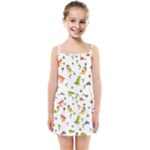 Baby Dino Seamless Pattern Kids  Summer Sun Dress