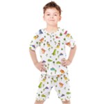 Baby Dino Seamless Pattern Kids  T-Shirt and Shorts Set