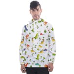 Baby Dino Seamless Pattern Men s Front Pocket Pullover Windbreaker