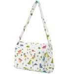 Baby Dino Seamless Pattern Front Pocket Crossbody Bag