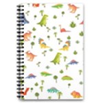 Baby Dino Seamless Pattern 5.5  x 8.5  Notebook