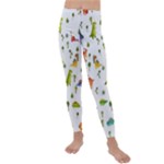 Baby Dino Seamless Pattern Kids  Lightweight Velour Leggings