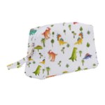 Baby Dino Seamless Pattern Wristlet Pouch Bag (Medium)