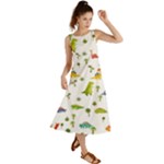 Baby Dino Seamless Pattern Summer Maxi Dress