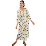 Baby Dino Seamless Pattern Grecian Style  Maxi Dress