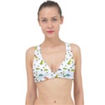 Baby Dino Seamless Pattern Classic Banded Bikini Top