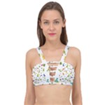 Baby Dino Seamless Pattern Cage Up Bikini Top