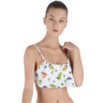 Baby Dino Seamless Pattern Layered Top Bikini Top 