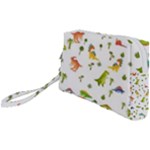 Baby Dino Seamless Pattern Wristlet Pouch Bag (Small)