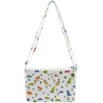 Baby Dino Seamless Pattern Double Gusset Crossbody Bag