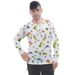 Baby Dino Seamless Pattern Men s Pique Long Sleeve T-Shirt