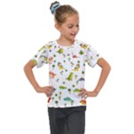 Baby Dino Seamless Pattern Kids  Mesh Piece T-Shirt