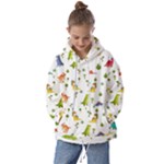 Baby Dino Seamless Pattern Kids  Oversized Hoodie