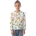 Baby Dino Seamless Pattern Kids  Peter Pan Collar Blouse
