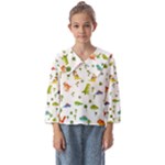 Baby Dino Seamless Pattern Kids  Sailor Shirt