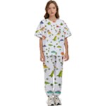 Baby Dino Seamless Pattern Kids  T-Shirt and Pants Sports Set