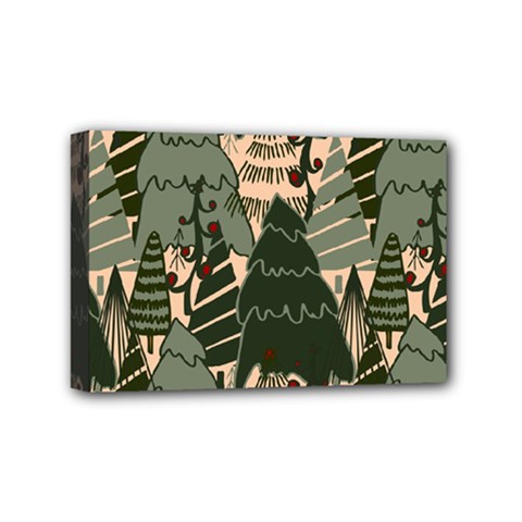 Christmas Vector Seamless Tree Pattern Mini Canvas 6  x 4  (Stretched) from ArtsNow.com
