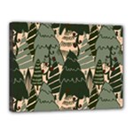 Christmas Vector Seamless Tree Pattern Canvas 16  x 12  (Stretched)