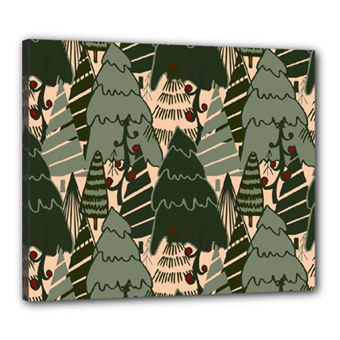 Christmas Vector Seamless Tree Pattern Canvas 24  x 20  (Stretched) from ArtsNow.com