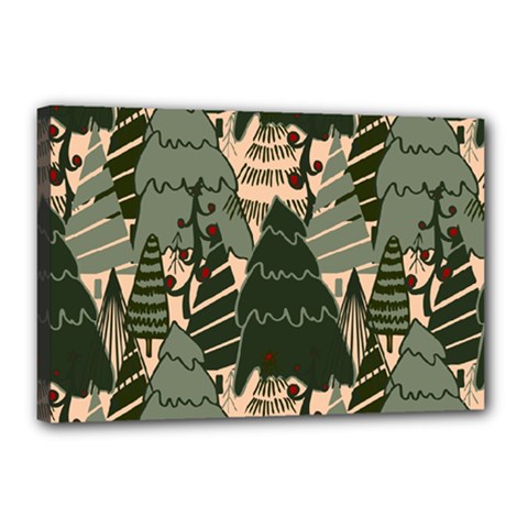 Christmas Vector Seamless Tree Pattern Canvas 18  x 12  (Stretched) from ArtsNow.com