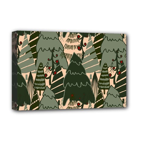 Christmas Vector Seamless Tree Pattern Deluxe Canvas 18  x 12  (Stretched) from ArtsNow.com