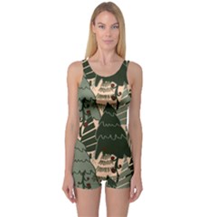 One Piece Boyleg Swimsuit 
