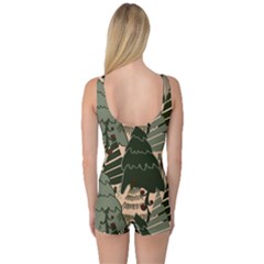 One Piece Boyleg Swimsuit 
