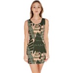 Christmas Vector Seamless Tree Pattern Bodycon Dress