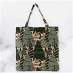 Christmas Vector Seamless Tree Pattern Grocery Tote Bag