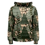 Christmas Vector Seamless Tree Pattern Women s Pullover Hoodie
