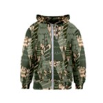 Christmas Vector Seamless Tree Pattern Kids  Zipper Hoodie