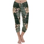 Christmas Vector Seamless Tree Pattern Capri Winter Leggings 