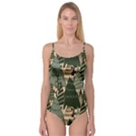 Christmas Vector Seamless Tree Pattern Camisole Leotard 