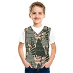 Christmas Vector Seamless Tree Pattern Kids  Basketball Tank Top