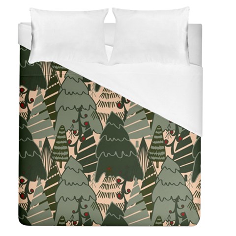Christmas Vector Seamless Tree Pattern Duvet Cover (Queen Size) from ArtsNow.com