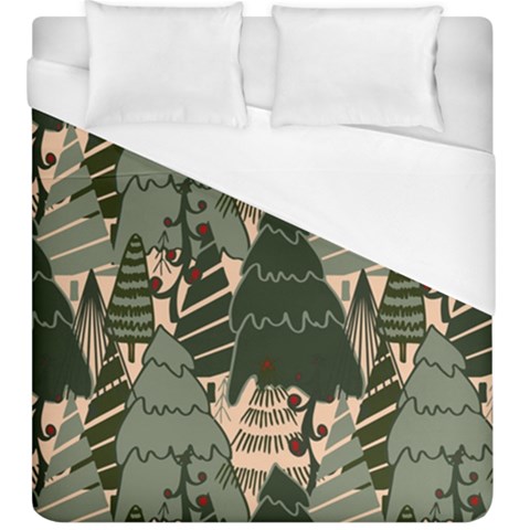 Christmas Vector Seamless Tree Pattern Duvet Cover (King Size) from ArtsNow.com