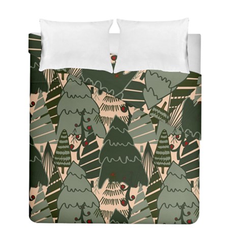 Christmas Vector Seamless Tree Pattern Duvet Cover Double Side (Full/ Double Size) from ArtsNow.com