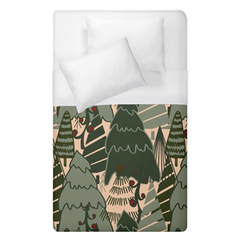Christmas Vector Seamless Tree Pattern Duvet Cover (Single Size) from ArtsNow.com
