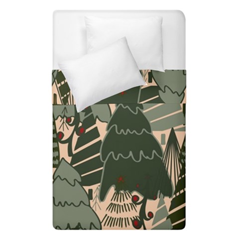 Christmas Vector Seamless Tree Pattern Duvet Cover Double Side (Single Size) from ArtsNow.com